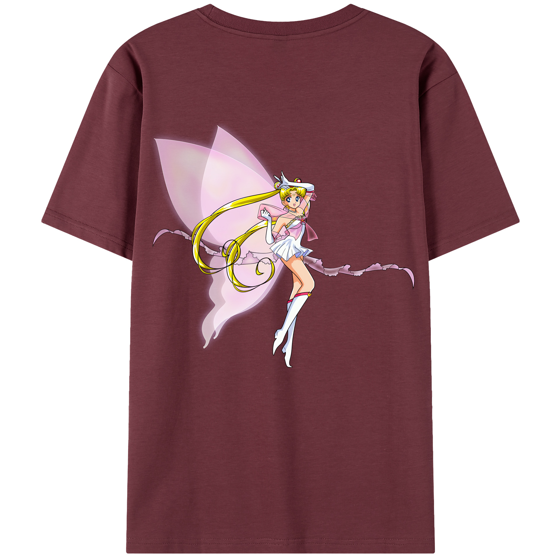 （画像用） 美少女戦士セーラームーン 月野 うさぎ つきの うさぎ Sailor Moon Tsukino Usagi 綿100％半袖Tシャツ（背面プリント）